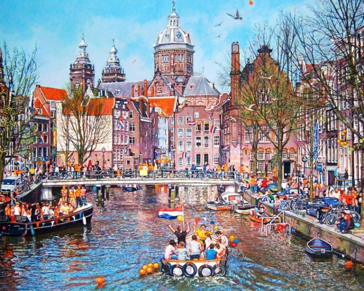 ansichtkaart-Koninginnedag Oudezijds Kolk Amsterdam-anne-knaup.jpg