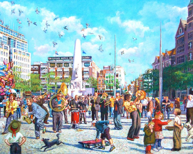 Muziekanten Op De Dam Amsterdam