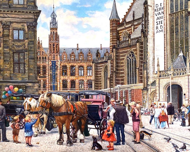 Drie Monumenten Op De Dam Amsterdam