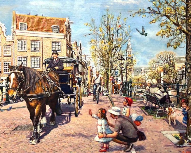 ansichtkaart-Koets op de Prinsengracht Amsterdam-anne-knaup.jpg