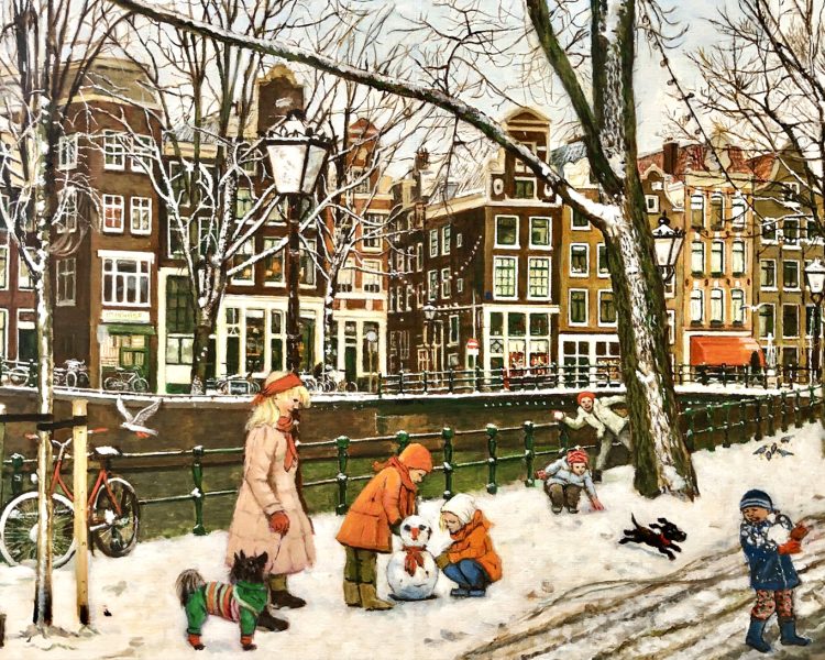 Winterplezier op de Singel