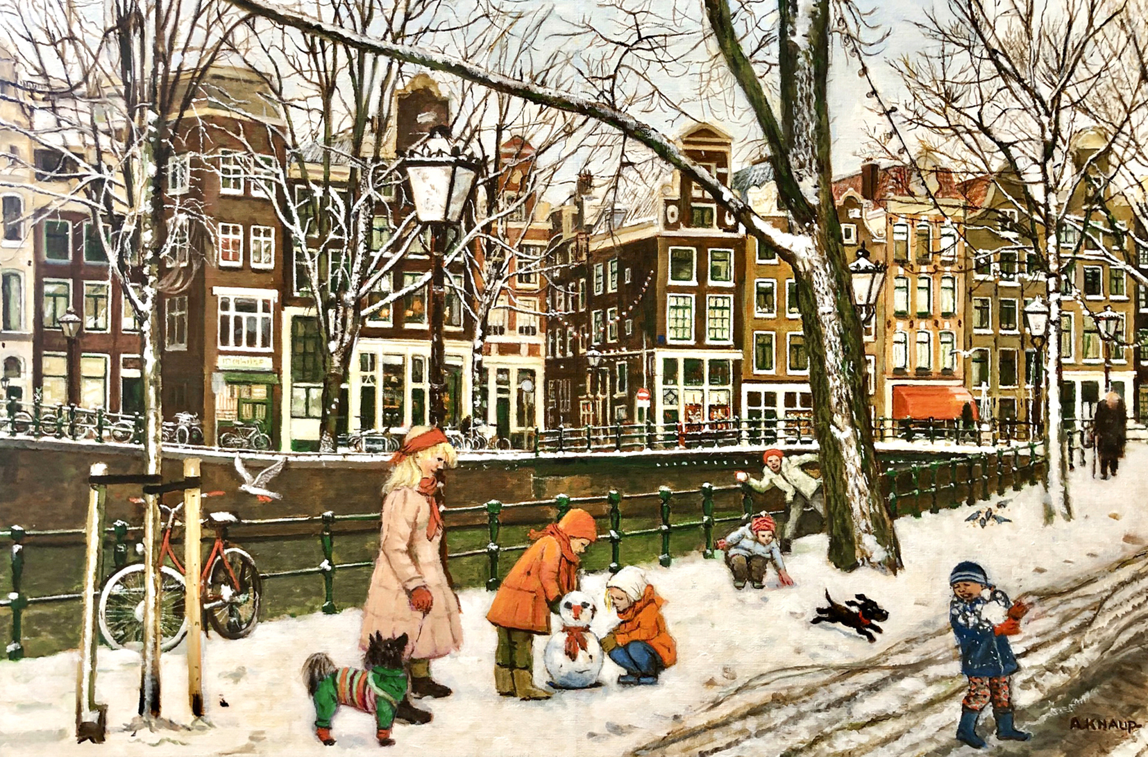 Winterplezier op de Singel